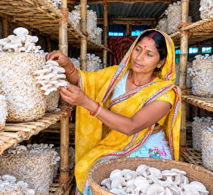 मशरूम की खेती से सरस्वती ने लिखी आत्मनिर्भरता की कहानी
